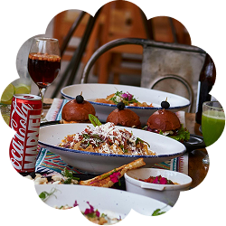 Selection of food dishes