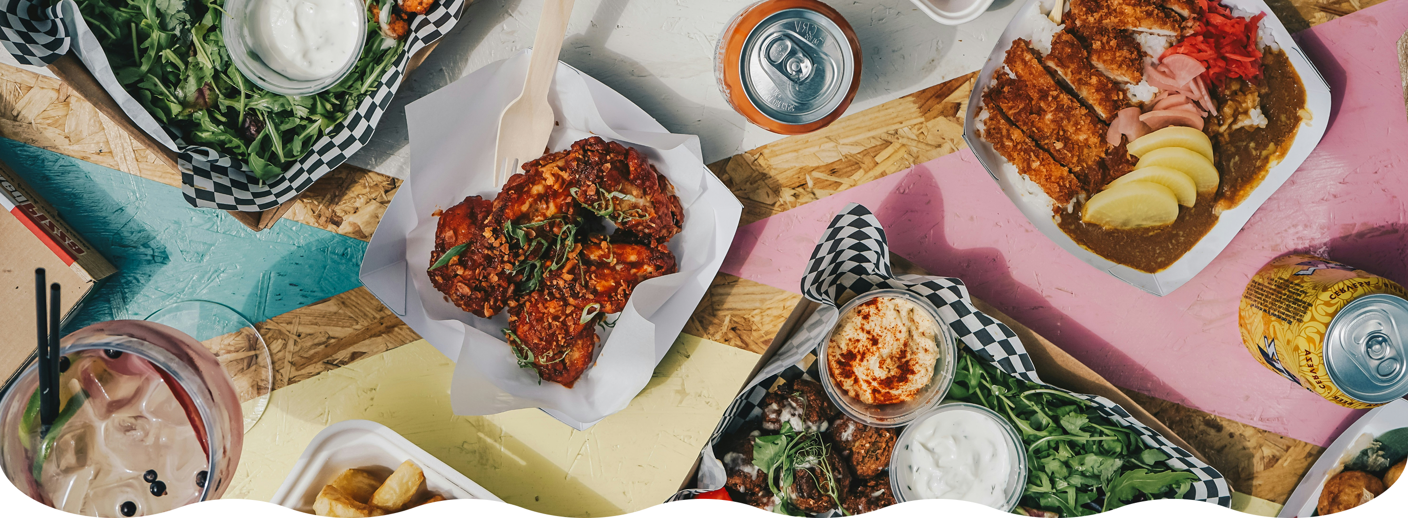 Assorted food spread